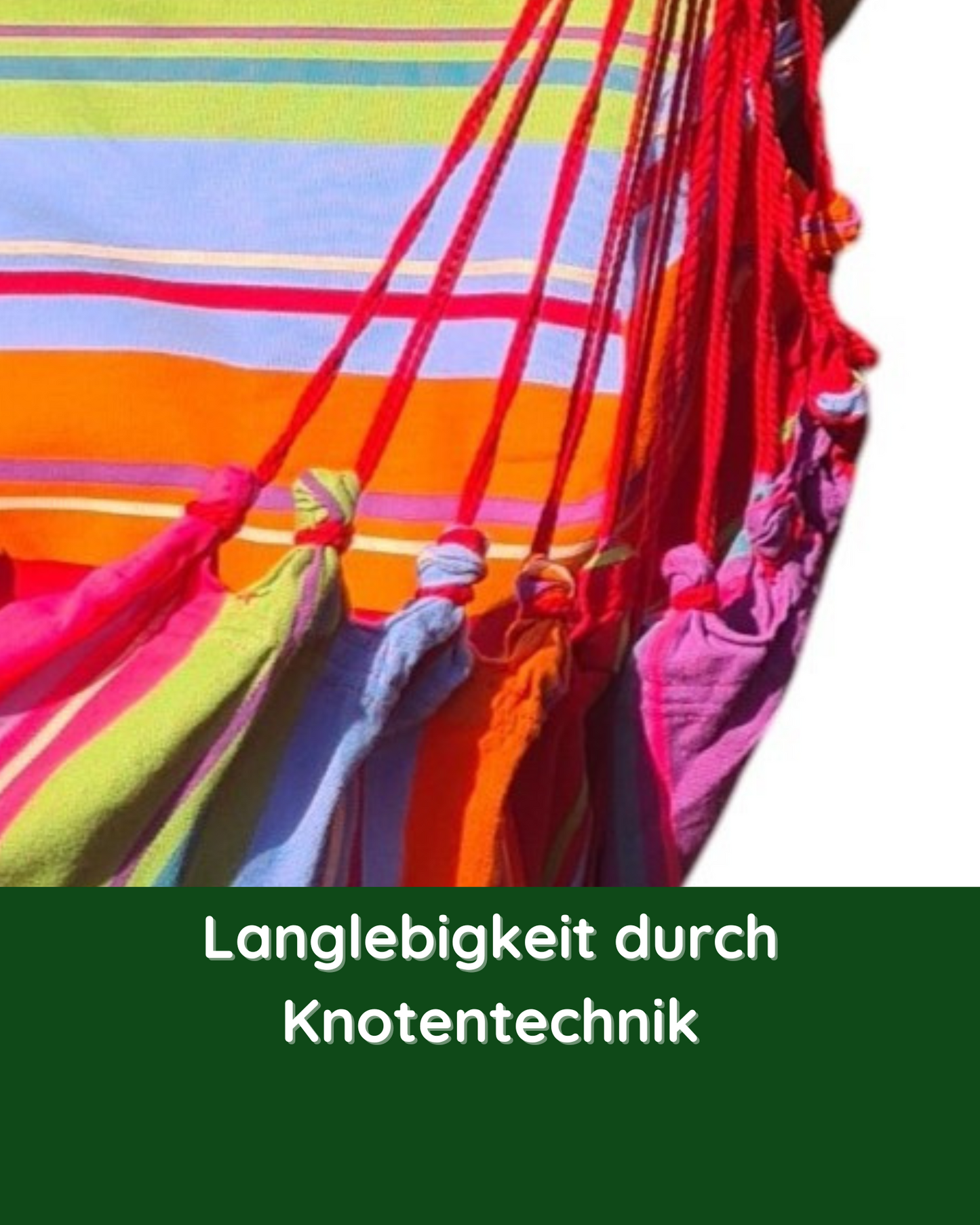 Detailansicht der stabilen Knotentechnik beim Hängestuhl Flor – für hohe Belastbarkeit und Langlebigkeit