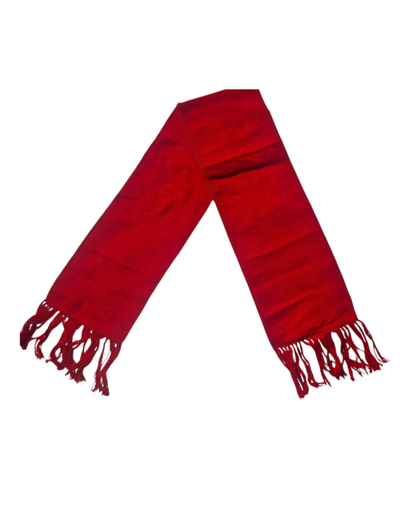 Roter Schal Callao aus 50% Alpaka und 50% Acryl mit Fransen am Ende