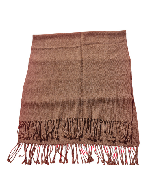 Braune Stola aus 100 % Lamafaser