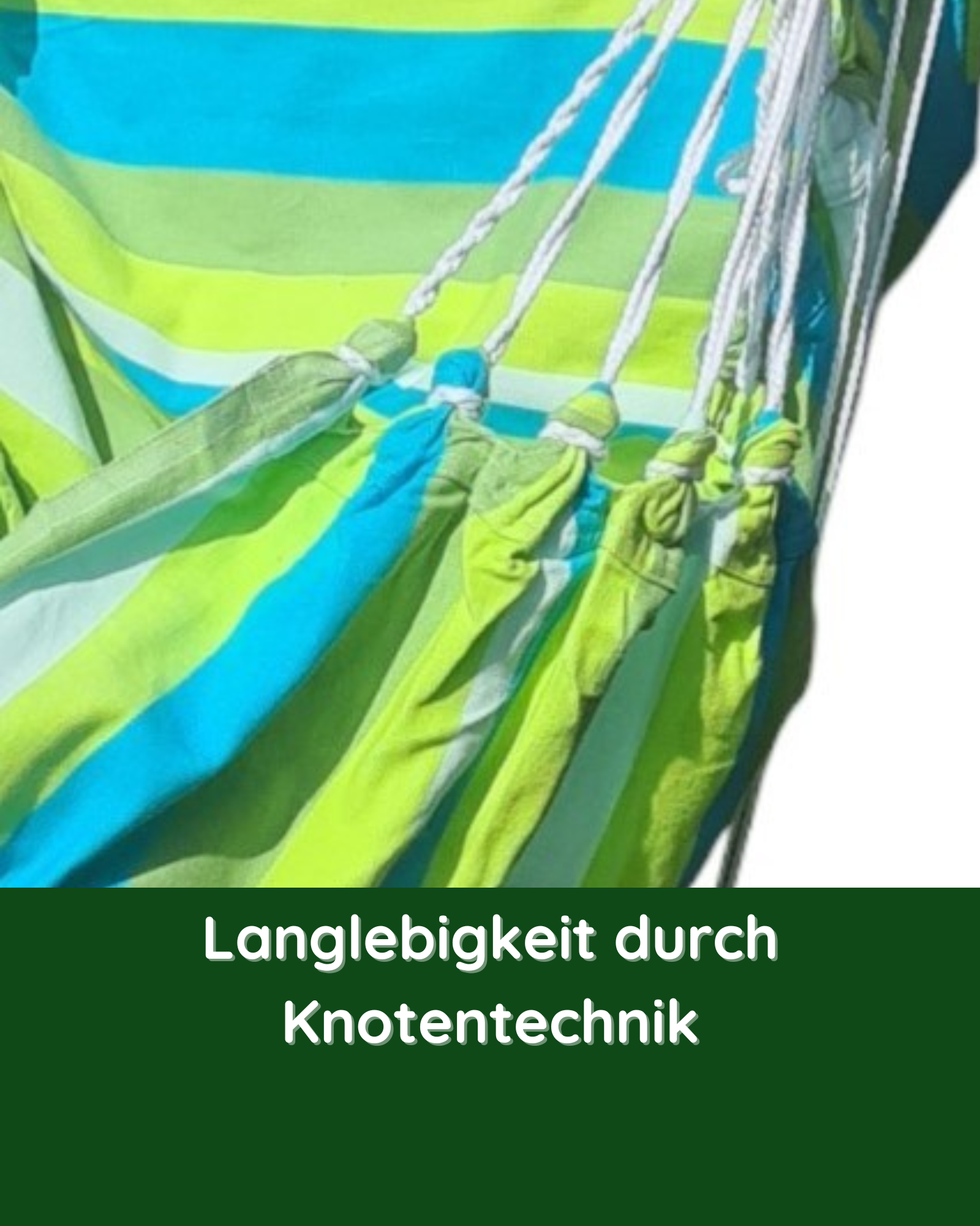 Detailansicht der stabilen Knotentechnik beim Hängestuhl – für hohe Belastbarkeit und Langlebigkeit