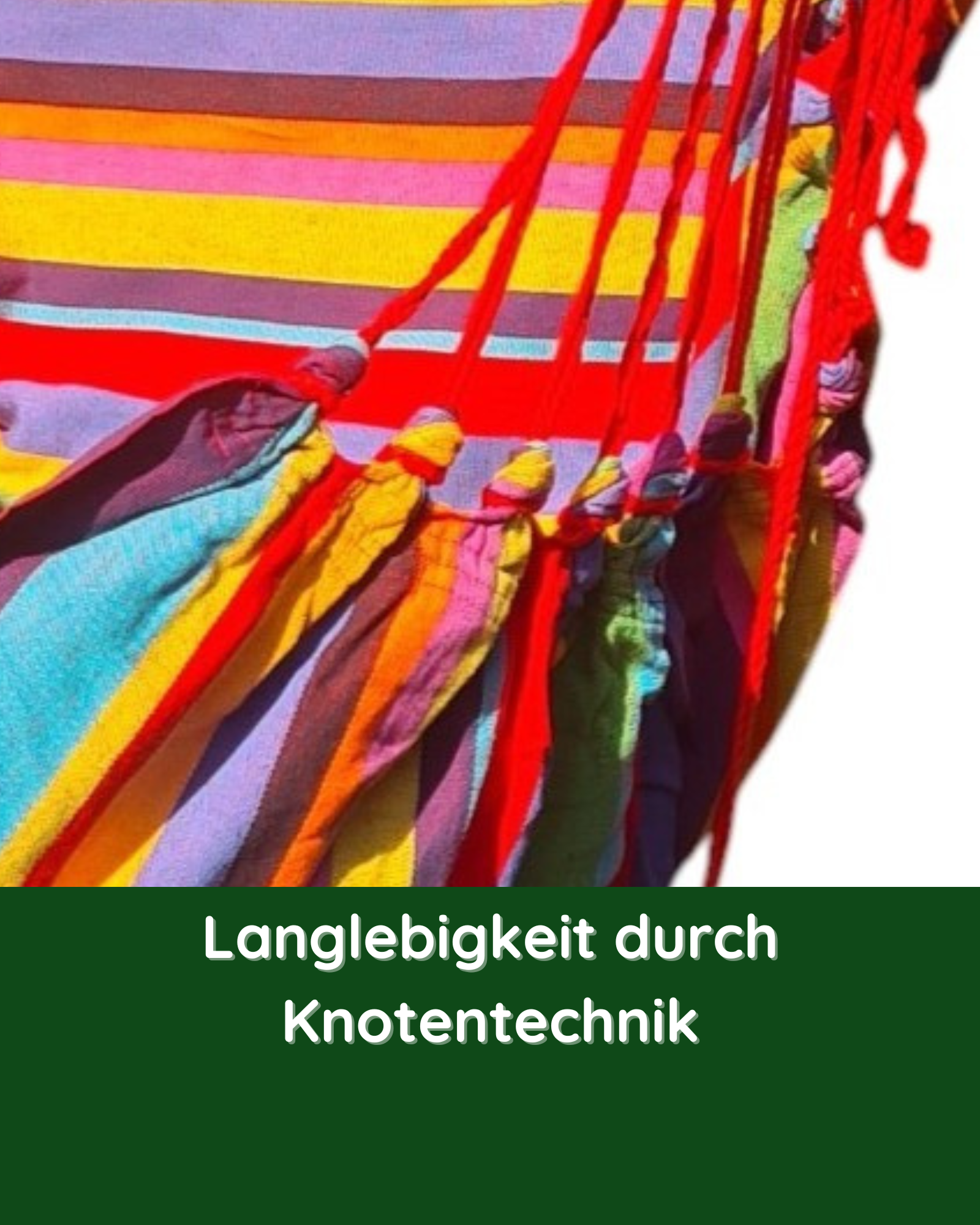 Detailansicht der stabilen Knotentechnik beim Hängestuhl Fiesta – für hohe Belastbarkeit und Langlebigkeit