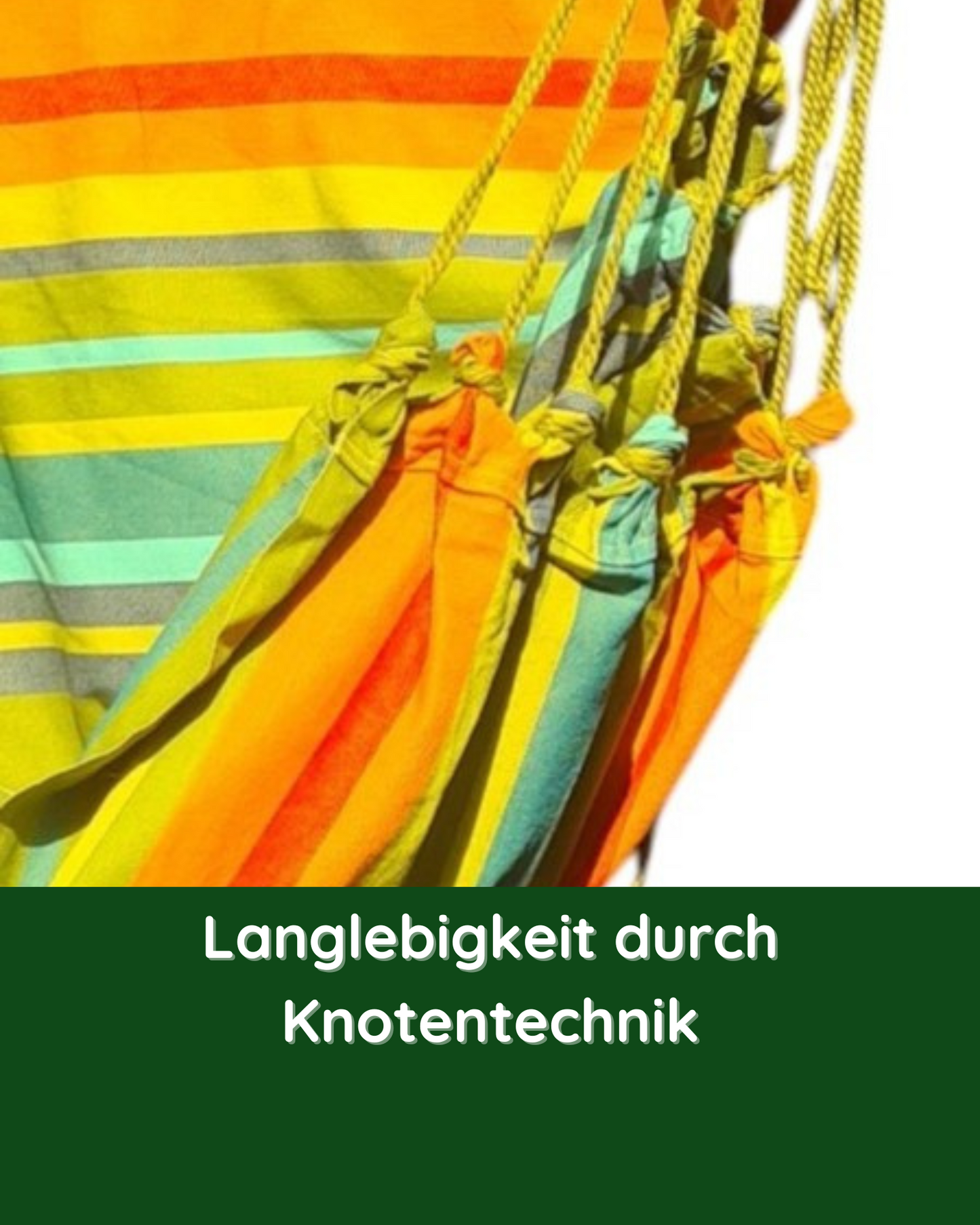 Detailansicht der stabilen Knotentechnik beim Hängestuhl Maracujá – für hohe Belastbarkeit und Langlebigkeit