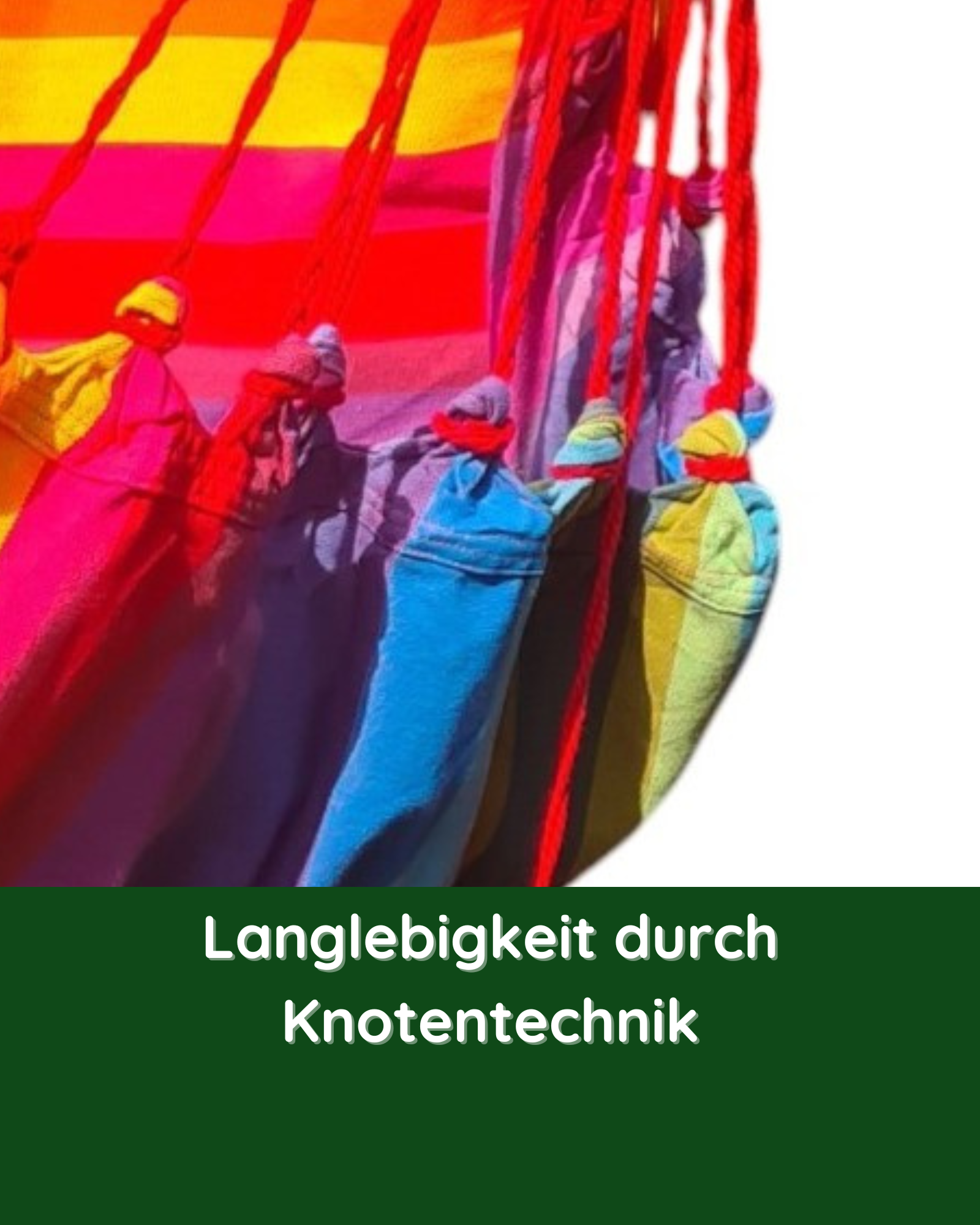 Detailansicht der stabilen Knotentechnik beim Hängestuhl Tropico – für hohe Belastbarkeit und Langlebigkeit