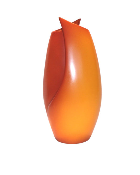Stylische orange-farbene Vase Envuelto hergestellt aus natürlichen Materialien aus Peru